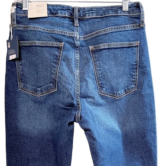 Universal Thread High Rise Straight Blue Denim Jeans 8 - Picture 4 of 11